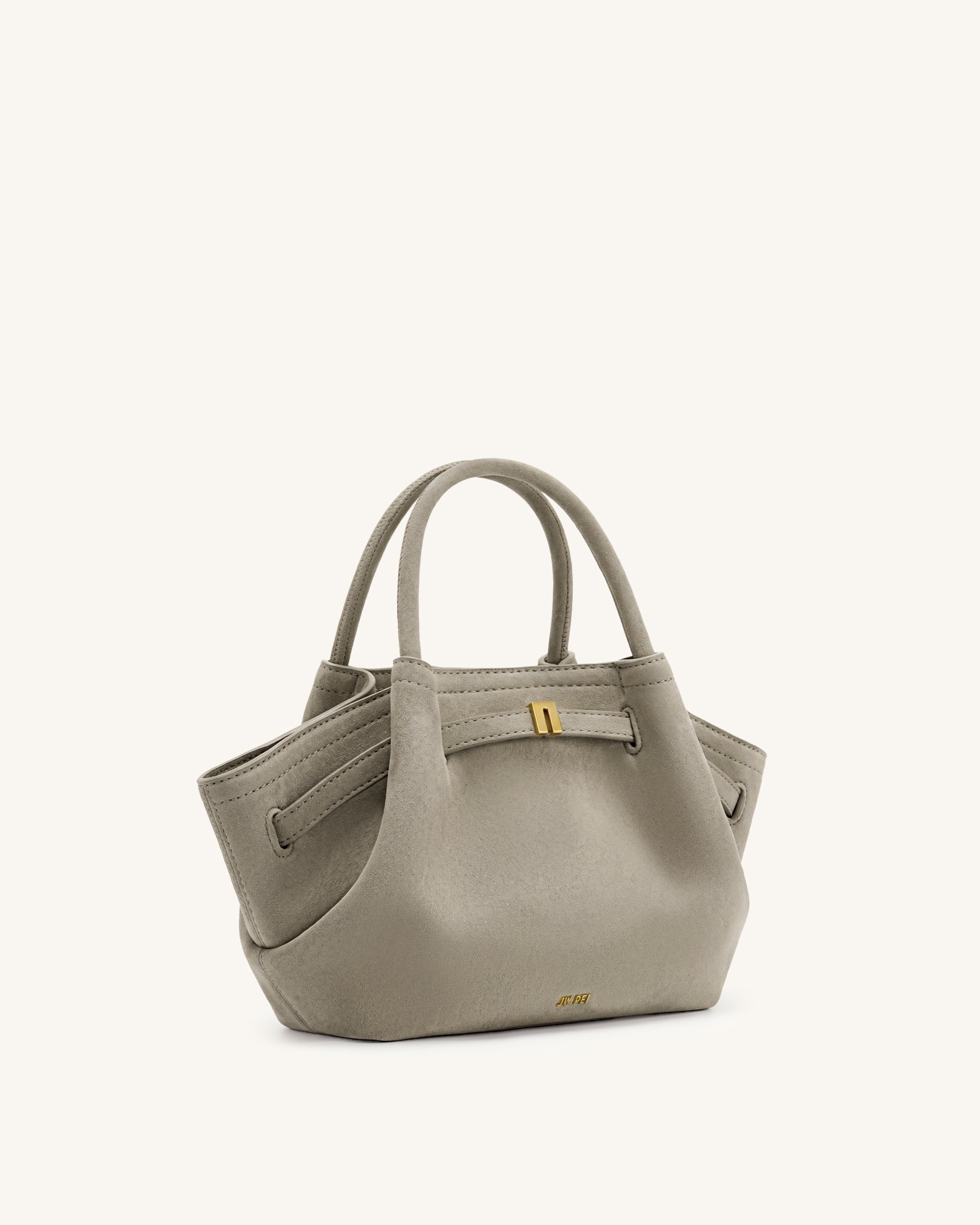 Mini sac cabas en similicuir Hana - Gris – Image 2