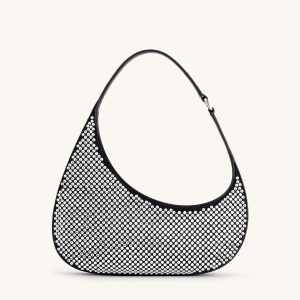 Harlee Sac bandoulière en cristal artificiel - Noir