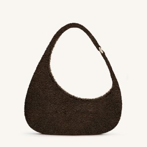 Harlee Sac bandoulière en fausse fourrure - Brun foncé