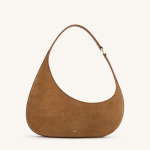 Harlee Sac bandoulière en faux daim gaufré - Marron
